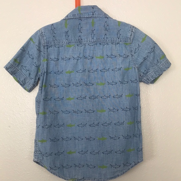 GAP DENIM BOYS BUTTON DOWN SHIRT - Picture 3 of 5